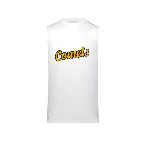 [222593.005.S-LOGO1] Men's CoolDry TankTop (Adult S, White, Logo 1)