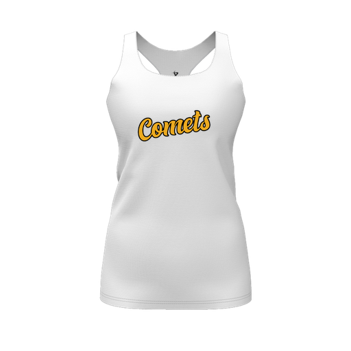 [CUS-DFW-RCBK-PER-WHT-FYS-LOGO1] Racerback Tank Top (Female Youth S, White, Logo 1)