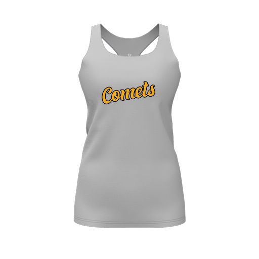 [CUS-DFW-RCBK-PER-GRY-FYS-LOGO1] Racerback Tank Top (Female Youth S, Gray, Logo 1)
