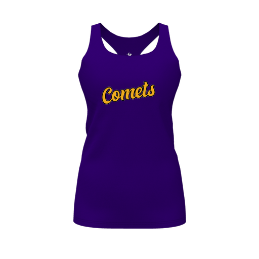 [CUS-DFW-RCBK-PER-PUR-FYS-LOGO1] Racerback Tank Top (Female Youth S, Purple, Logo 1)