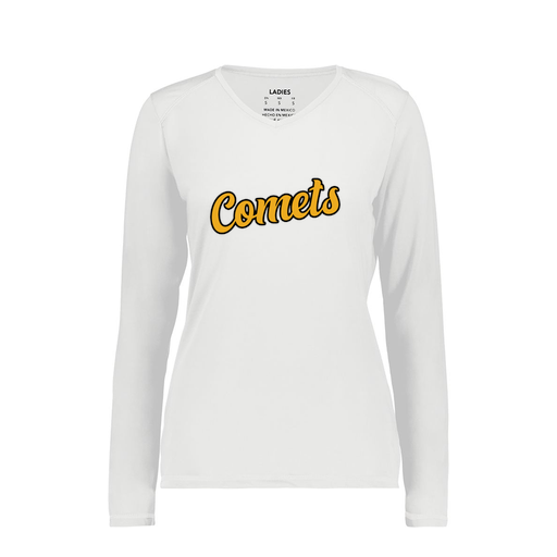 [6847.005.XS-LOGO1] Women's SoftTouch Long Sleeve (Female Adult XS, White, Logo 1)