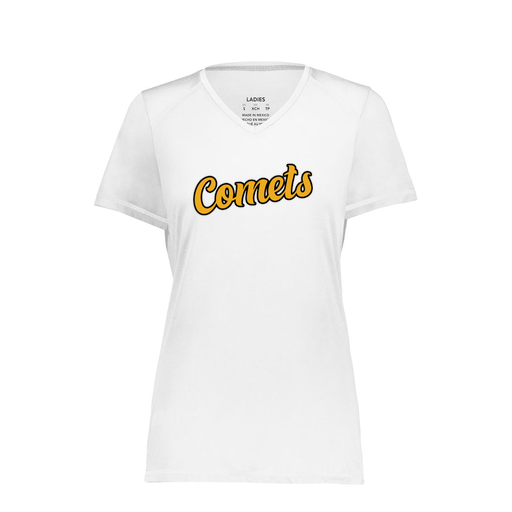 [6844.005.XS-LOGO1] Women's SoftTouch Short Sleeve (Female Adult XS, White, Logo 1)