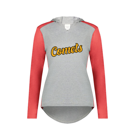 [6902.27V.XS-LOGO1] Ladies Vintage Hoodie (Female Adult XS, Red, Logo 1)