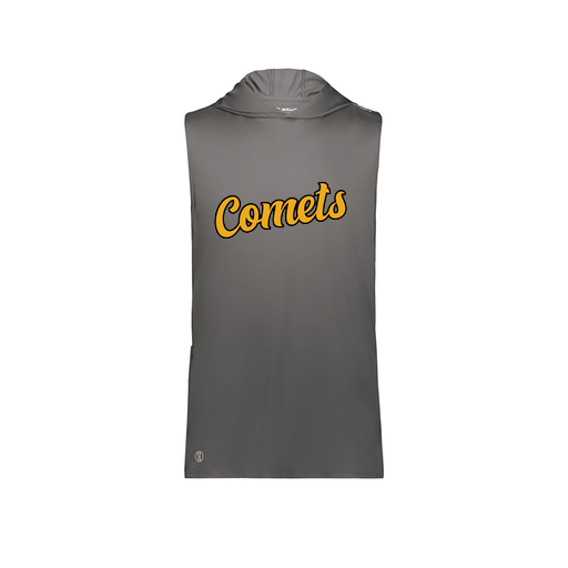 [222590.98D.XS-LOGO1] Men's CoolDry Sleeveless Hoodie (Adult XS, Gray, Logo 1)