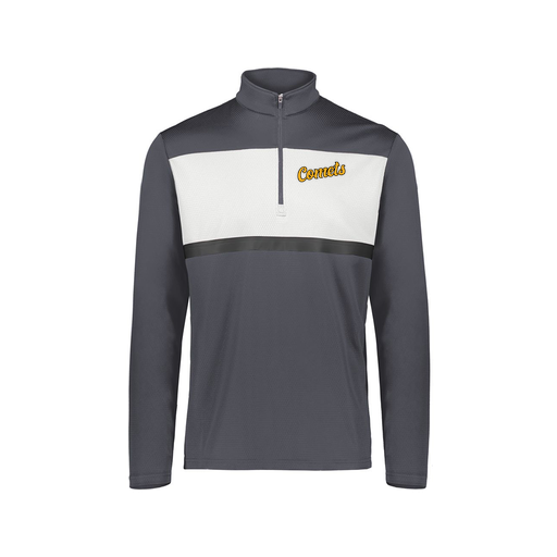 [222691.F52.S-LOGO1] Youth Bold 1/4 Zip Pullover (Youth S, Gray, Logo 1)