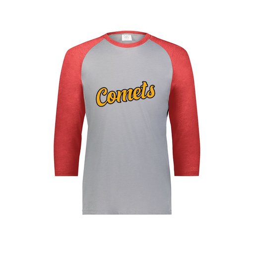 [6880.27V.S-LOGO1] Youth Vintage 3/4 T-Shirt (Youth S, Red, Logo 1)