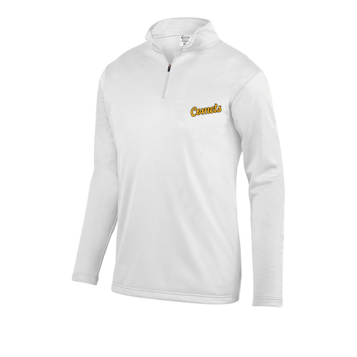 [5508.005.S-LOGO1] Decker Youth FlexFleece 1/4 Zip (Youth S, White, Logo 1)